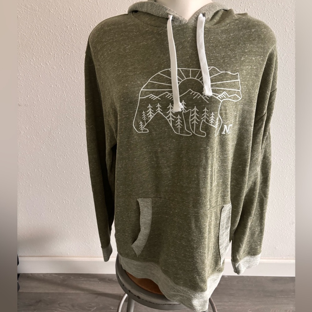 New Montana Made of Mountains Bear Hoodie